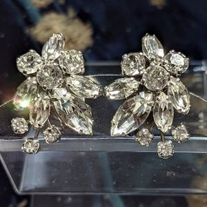 Vintage crystal earrings from 50s/60s